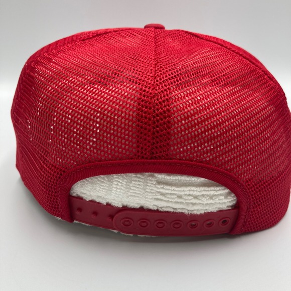 Vintage Red Amiben Amchem Trucker Hat Snapback Mesh‎ K-Brand Made in USA - Picture 5 of 7